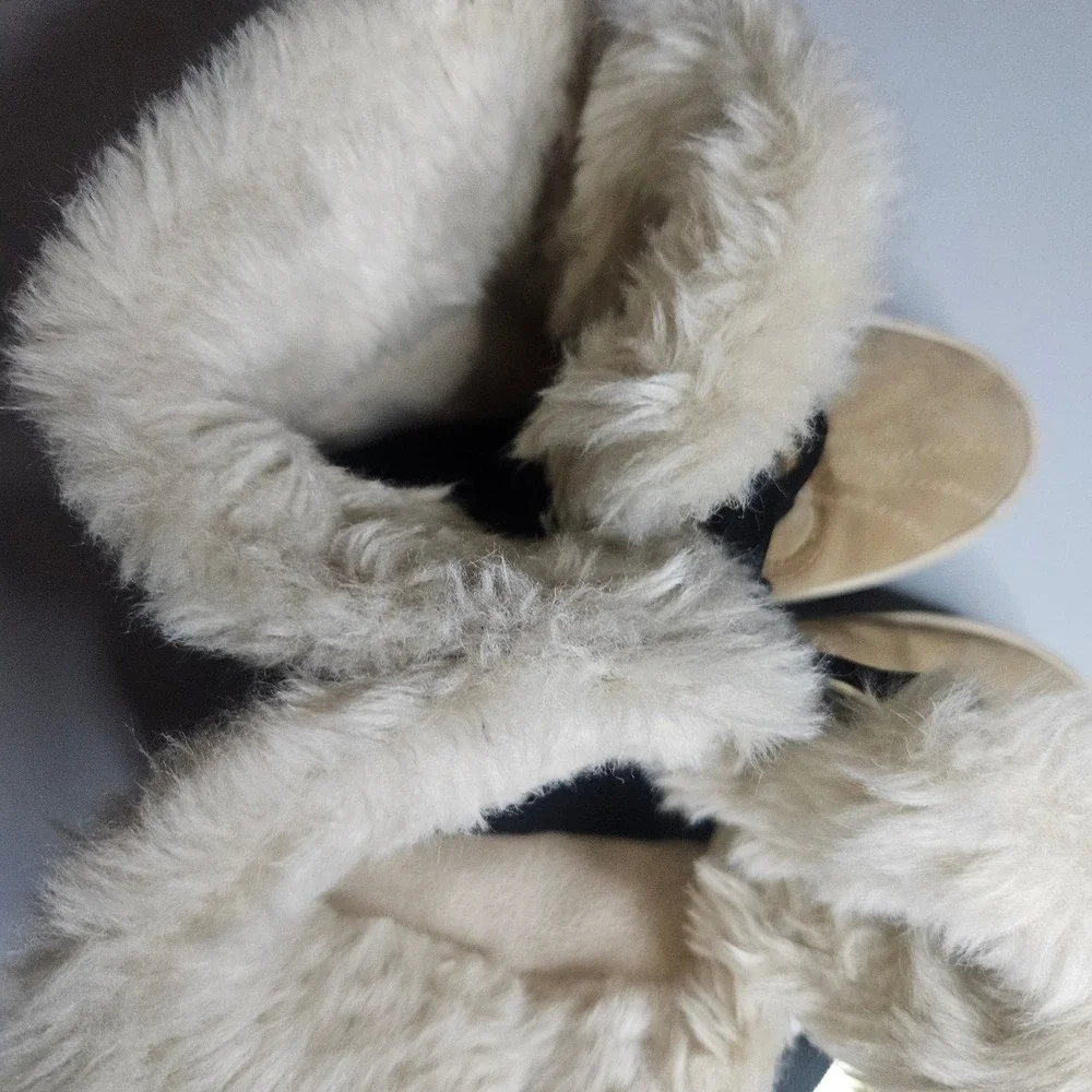 Sorel Tivoli II Tan Black Faux Fur Waterproof Winter Boots NL2089-373 Womens 9